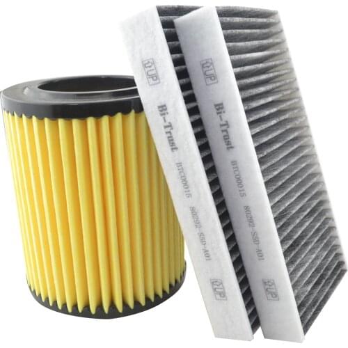 Bi-Trust Engine & Cabin Air Filter for 2006 Acura CSX/2002-2006 Acura RSX2002-2005 Honda Civic/2002-2006 Honda CRV 80292-S5A-003