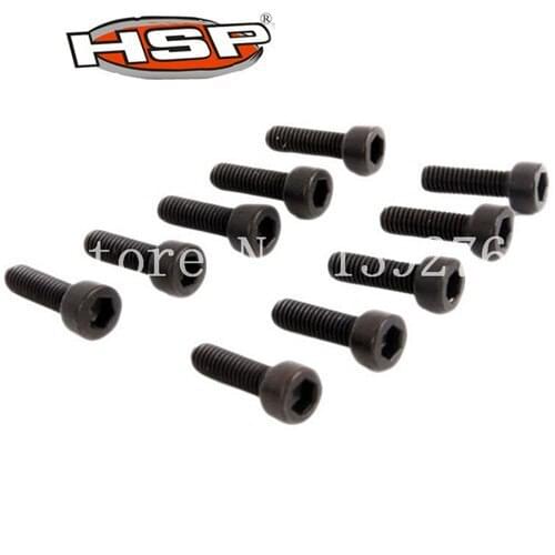 10Pcs/Set 10PCS RC HSP 02093 M3*10 Cap Head Screw HSP RC 1/10 4WD Remote Control Car Buggy Truck