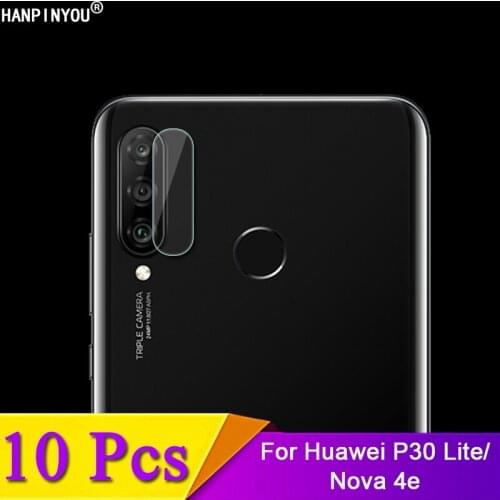10 Pcs/Lot For Huawei P30 Lite / Nova 4e 6.15" Back Camera Lens Protector Rear Camera Lens Tempered Glass Protection Film Guard