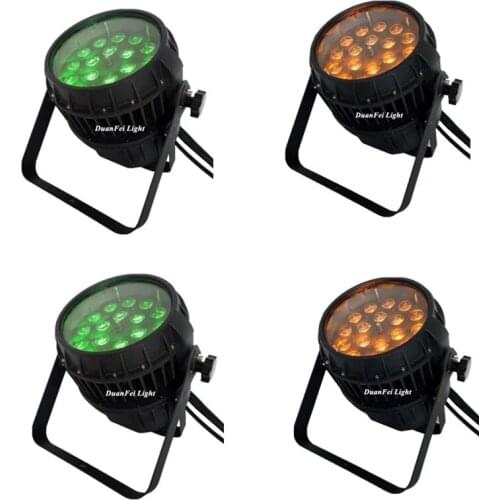 10pieces/lot party disco light ip65 led par lights 18x15w rgbwa zoom par can wedding uplight outdoor led wash zoom par