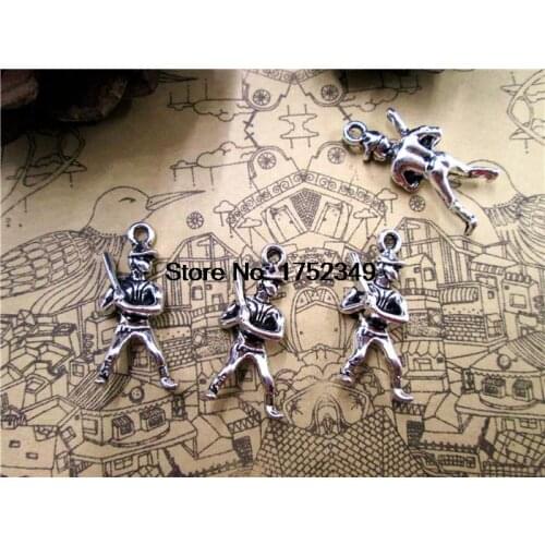 100pcs--Baseball player Charms, Softball player charm, Antique Tibetan Silver 3D Baseball Hitter charm , Batting runner 24x12mm