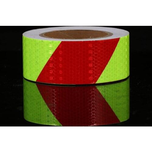 5CMX10M PVC Car Safety Mark Red Green Twill Reflective Warning Strip Car Sticker