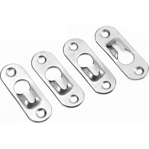 50pcs Picture Hanger Hooks Frame Wall Metal Keyhole Hanging Paintings Fasteners Art Gallery Display Mirror Brackets Hardware