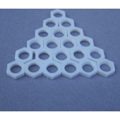 500pcs/lot M10 *1.0 white Hexagon nut screws plastic nuts plastic PP hex nuts insulation hex nuts LED Lighting screw