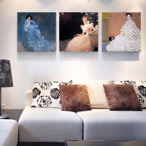 Abstract art Canvas Print Oil Painting Art Gustav Klimt Classic Beautiful Women Art Style Wall Pictures For Corridor Home Decor
