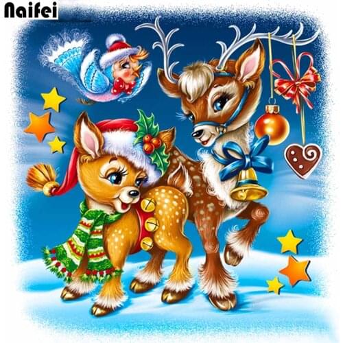 Diamond Mosaic Full Square/Round Drill 5D DIY Diamond Painting "Christmas deer" 3D Diamond Embroidery Cross Stitch Home Decor