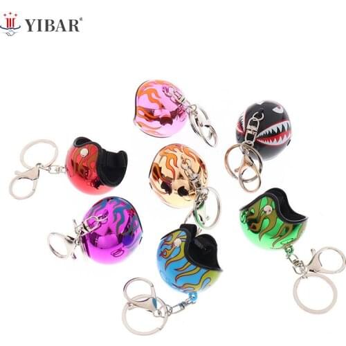 Motorcycle Helmet Keychain Keyring Chain Ring Pendant Car Interior Decoration