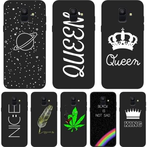 Back Cover For Samsung Galaxy A6 A8 Plus 2018 Black Star Silicone Phone Case For Samsung Galaxy A3 A5 2016 2017 A6 A7 A8 2018