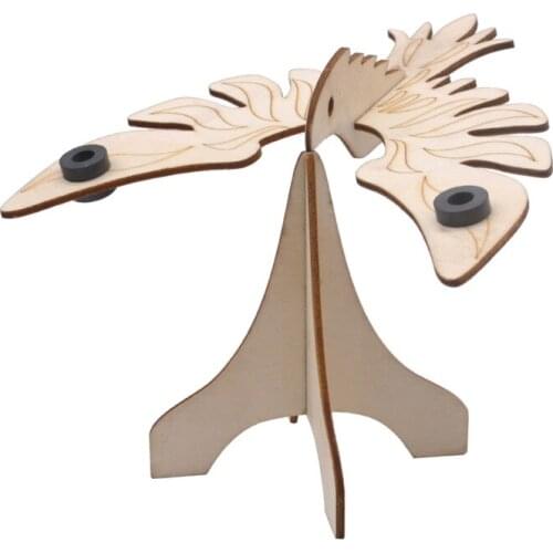 Wooden Assembled Balance Bird School Physics Science Fun Experiment Kit DIY Children Handmade Model STEM Toys 1 Set