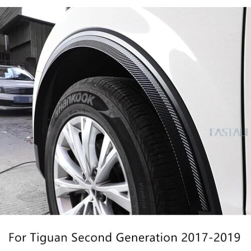 For Tiguan Second Generation 2017-2019 Tires Wheel-arch Trim Wheel Eyebrow Arch Decorative Strip Wheel Eyebrow Protector Fitting