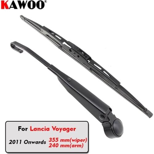 KAWOO Car Rear Wiper Blades Back Window Wipers Arm For Lancia Voyager Hatchback (2011 Onwards) 355mm Auto Windscreen Styling