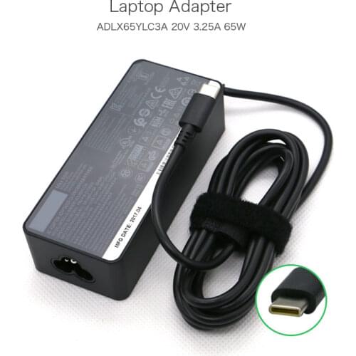 Brand New 20V 3.25A 65W USB-C TYPE-C ADLX65YLC3A SA10M13945 01FR024 AC Adapter for Lenovo Yoga 910-13IKB 80VF Touch