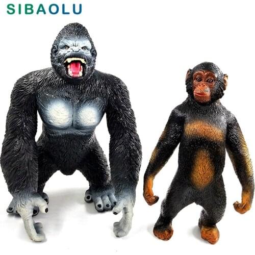 Artificial Big Chimpanzee Gorilla Animal Model Bonsai Figurine home decor miniature fairy garden decoration accessories modern