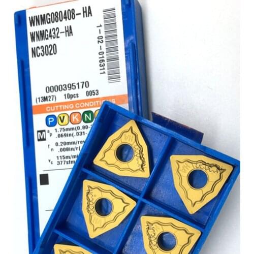 10PCS carbide inserts WNMG080404-HA WNMG080408 NC3020 free shipping