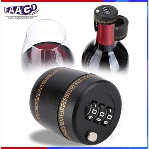 1Pcs Combination Lock for Wine & Liquor Bottle-Wine Whiskey Bottle Top Stopper - Bottle Password Code Digital Lock