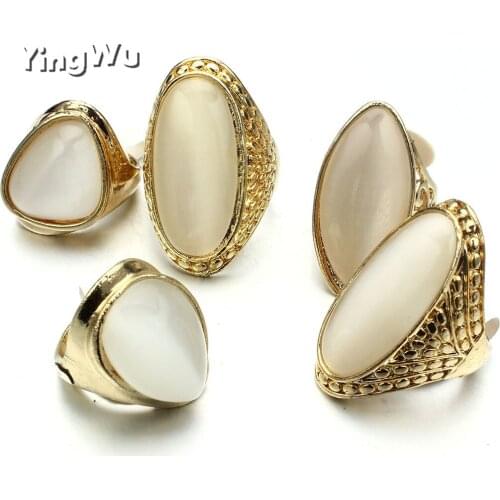 Yingwu Fashion Movies Jewelry Hollow Out Natural Opal Cat Eye Rings The Twilight Bella Moonstone Ring For Women Valentine Gifts