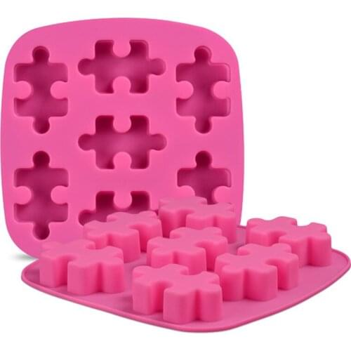 Creative Puzzle Form Chocolate Mold Microwave Oven Silicone Cake Moulds Candy Bar Fondant Molds Party Cake Decorating Tools