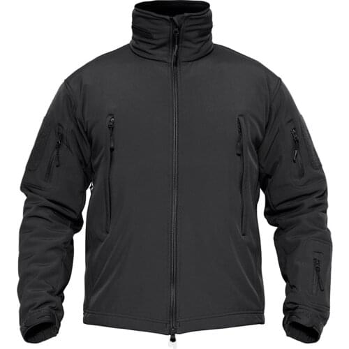 TAD Shark Skin Camouflage Military Jacket Men Waterproof Soft Shell Tactical Windbreaker Jacket Winter Fleece Coats Army Clothes