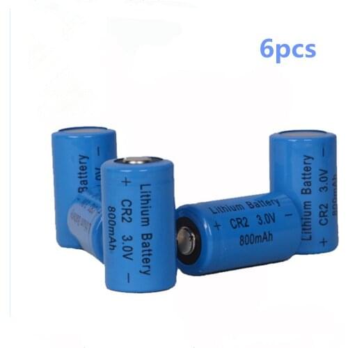 6pcs/lot SHSEJA Battery CR2 800mah 3V lithium battery for GPS security system camera medical equipment camera lithium battery