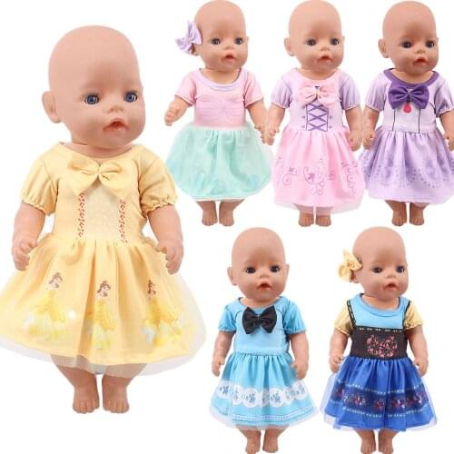 Doll Clothes Fairy Tale Princess Dress Cosplay For 18 Inch Americn Doll Girls 43 Cm Reborn Baby Clothes Generation Kid Toy Gifts