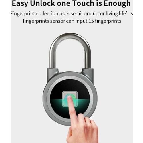 OKLOK Waterproof Keyless Portable Bluetooth Smart Fingerprint Lock Anti-Theft iOS Android APP Control Door Cabinet Padlock