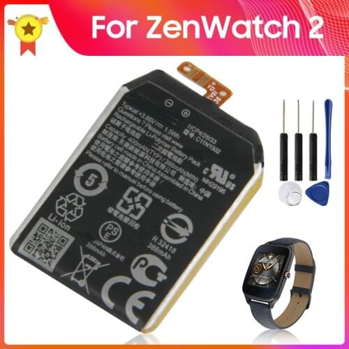 Original Replacement Battery C11N1502 C11N1540 for Asus ZenWatch 2 WI501Q WI501QF 1ICP4/26/33 0B200-0163000 Watch Battery