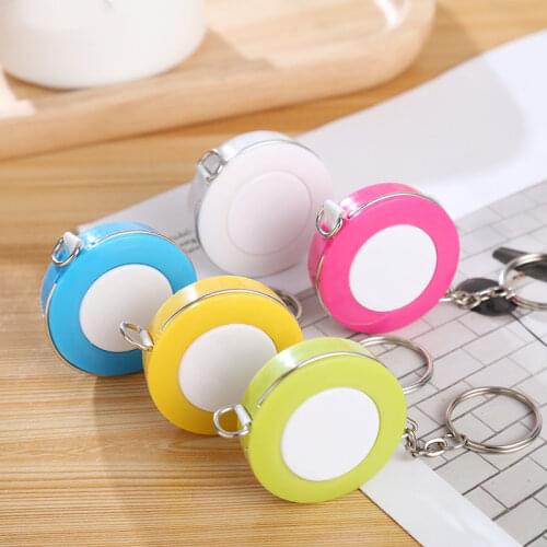 150CM Tape Measure Portable Retractable Ruler keychain Fabric Covered Craft Tailor Ruler Measuring Tape Sewing Tools Accessories