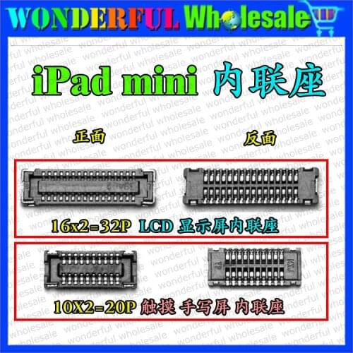 Touch screen digitizer FPC connector LCD display logicboard/mortherboard for iPad mini mini 2