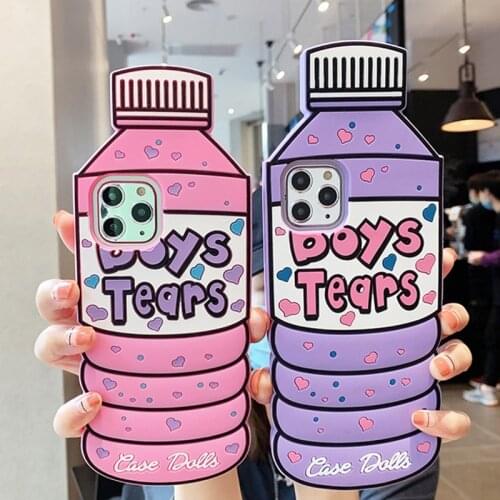 Boys Tears Case Dolls Bottle soft for iPhone 6 6s Plus 7 8 X 2020 XR XS Max 11 Pro Max Case kid gift silicone Phone Back Cover