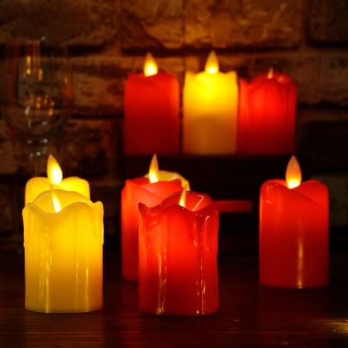 3pcs/lot Led Flameless Candle Plastic Simulated flame LED Birthday Candle Lights Christmas Wedding Party Home Decoration