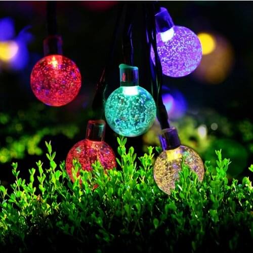 5m 30 Led Ball solar string light garden Led christmas lights wedding decor garland water outdoor solar powered lamp
