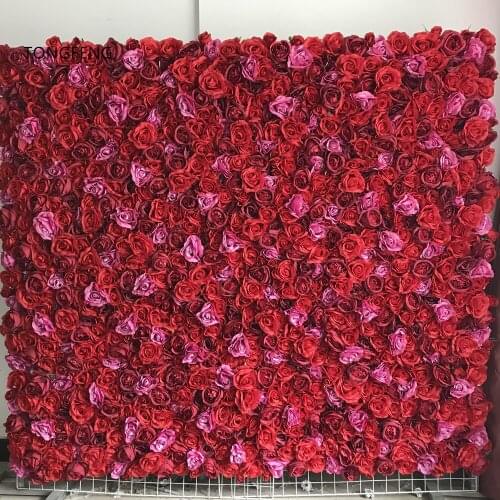TONGFENG 10pcs/Lot Wedding 3D Flower Wall Panel Flower Runner FLeurs Artificielles Silk Rose Peony Party Backdrop Decoration
