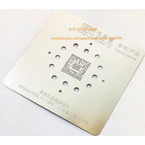 For MT6582/6592 CPU BGA Stencil BGA Direct Heating Template 0.12mm Thickness
