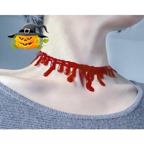 Halloween decorating horror vampire dark blood Necklace KTV ghost house creative personality blood Necklace Hallowmas party
