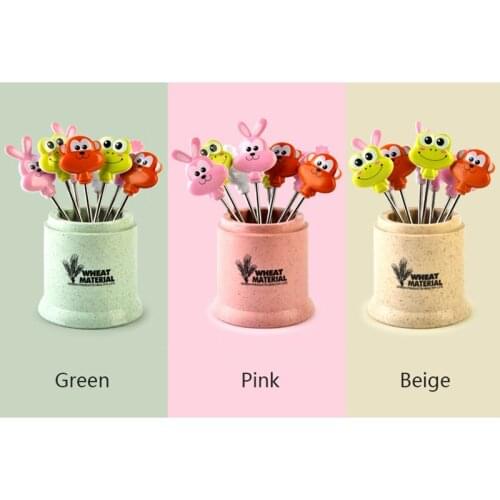 Cute Cartoon small elements Animal modelling Sign Mini Dessert Stainless Steel Fruit Forks