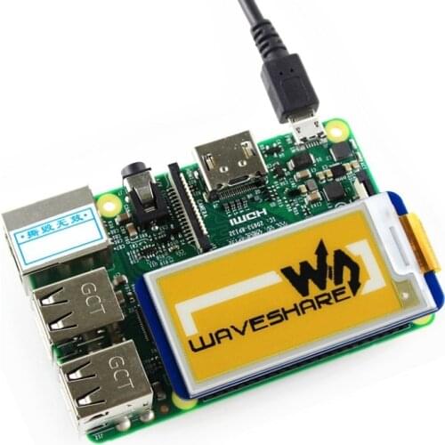 2.13inch E-Ink display HAT for Raspberry Pi Zero/Zero W/Zero WH/2B/3B/3B+ three color display e-paper SPI interface