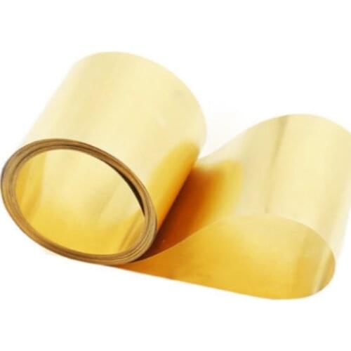 1pc 0.01/0.02/0.03/0.05/0.1/0.2/0.3/0.5mm x 100mm x 1000mm Thin Brass Sheet Foil Plate Strip Thickness