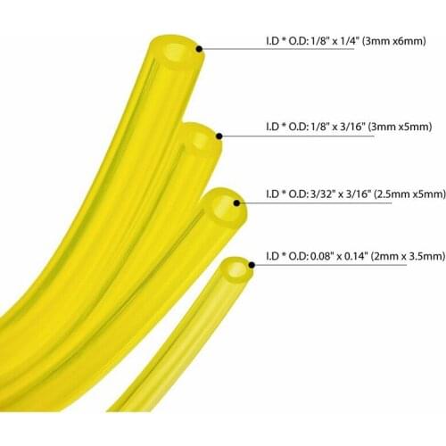 4 Pcs Yellow Gasoline Gas Pipeline Hose Strimmer Chain Saw Saw Blower Lawn Mower Parts Accessories Trimmer Chain Saw Blower Tool