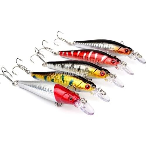 5 PCS/lot Fishing Minnow Swim Fish Bait Artificial Hard Bait 8.3g 9cm CrankFish Bait Floating Wobbler Jig Top Water Fishing Gear
