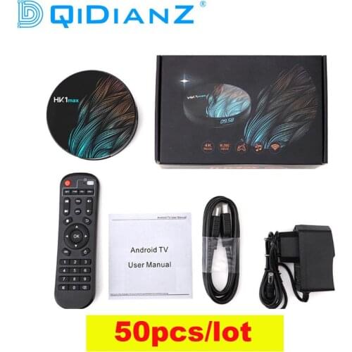 50pcs HK1 MAX Smart tv box Android 10 Quad Core 2.4G/5G Wifi BT 4.0 DDR3 4K HDR Media Player VS X96 HK1 MAX MINI Set Top Box