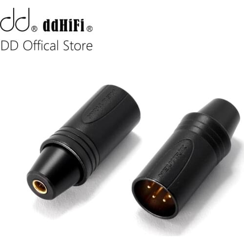 DD ddHiFi XLR44B XLR 4pin to 4.4mm Balanced Adapter, Adapt XLR Traditional Desktop Devices to 4.4mm Audio Devices or Earphones