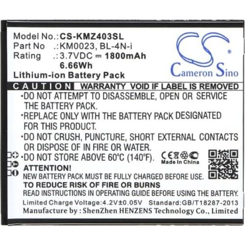 Cameron Sino 1800mAh battery for KRUGER&MATZ Andromax i6C KM0403 KM0404 Live Smartfren Andromax U BL-4N-i KM0023