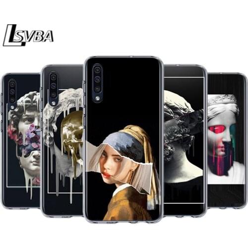 Plaster Statue David Art For Samsung Galaxy A90 A80 A70 A60 A50 A40 A30 A32 A52 A72 A02S A2 A20S A20E A10S A10E A10 Phone Case