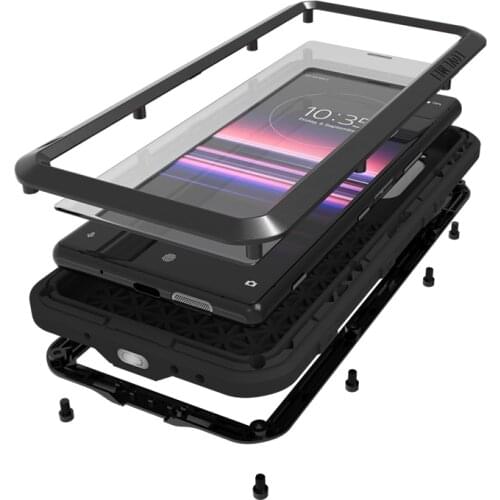 Phone Case For Sony Xperia-5 Metal Aluminum Waterproof Shockproof Back Cover Hard Shell For Xperia 5 J9210 Mobile Phone Cases