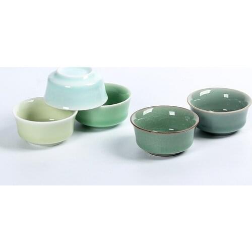 Celadon Product Ming Cup Ge Kiln Kung Fu Tea Set Tea Bowl Master Cup Ceramic Small Tea Cup Individual Single Cup NO.YZ18