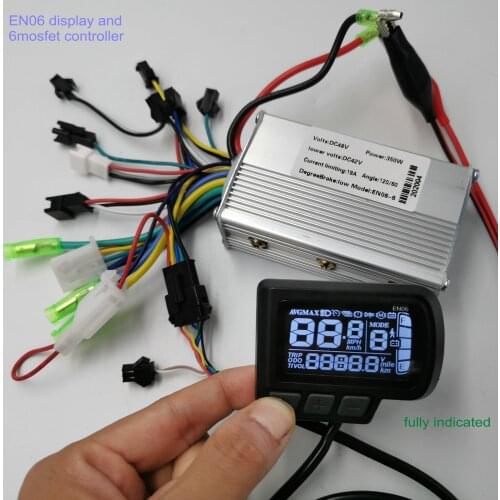 Electric Bicycle Mountain Bike Scooter LCD DISPLAY Instrument EN06+USB+Controller 24V36V48V250W350W SKATEBORD Part Accessory