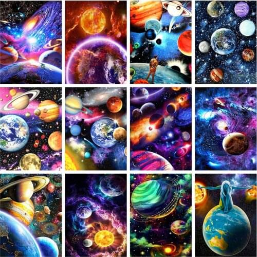 Evershine Diamond Painting Universe Full Square Drill Diamond Embroidery Scenery Cross Stitch Rhinestone Mosaic Craft Kits