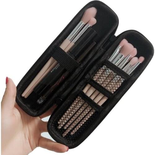 Fashion Women EVA pencil case box for makeup beauty Portable Zipper Make Up Travel Storage Box Cosmetic Beauty Vanity Case black