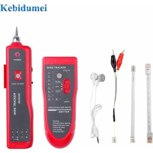 Kebidumei Line Finder RJ11 RJ45 Cat5 Cat6 Telephone Wire Tracker Tracer Toner Ethernet LAN Network Cable Tester Detector