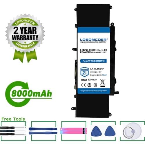 LOSONCOER Battery 8000mAh AA-PLZN4NP For Samsung ATIV PRO XE700T1C XQ700T1C XQ700T1C-A52 Series 1588-3366 Laptop Battery